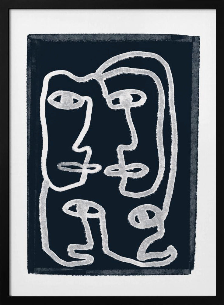 Navy Abstract People | Poster