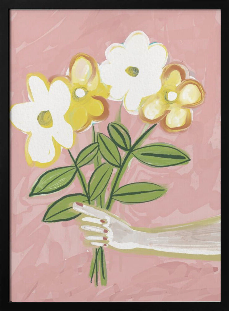 Bunch of Flowers Pink and Yellow | Poster