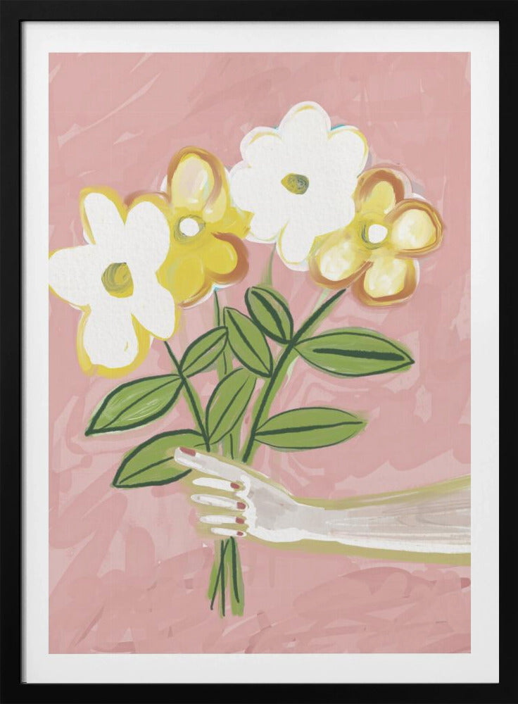 Bunch of Flowers Pink and Yellow | Poster