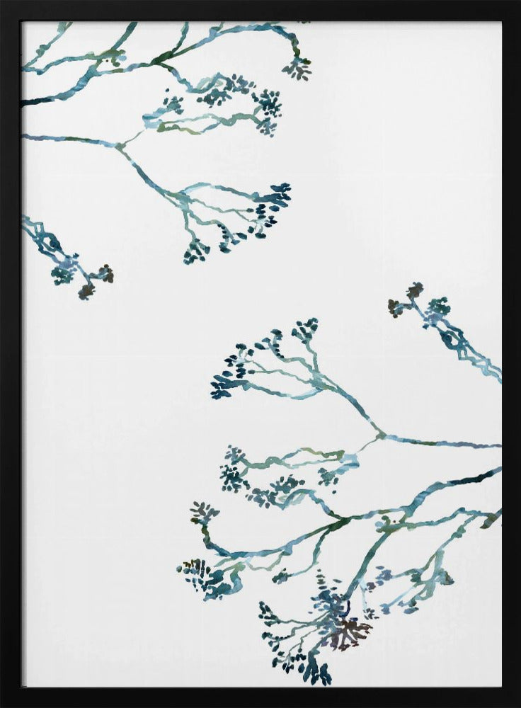 Delicate Blue Flowers 1 | Poster