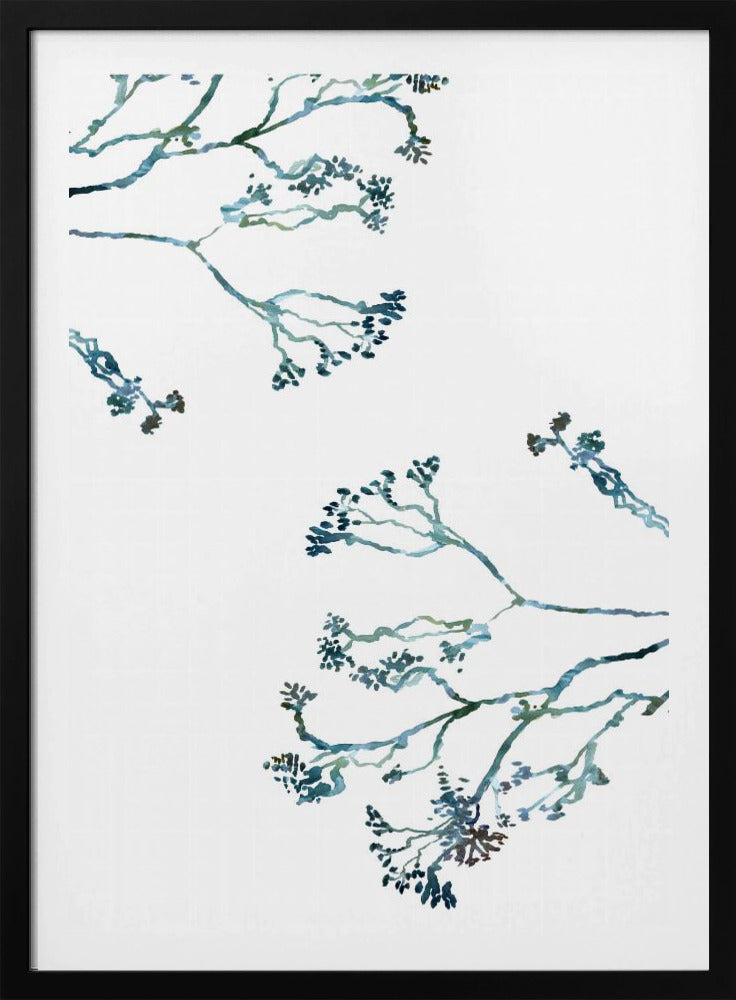 Delicate Blue Flowers 1 | Poster
