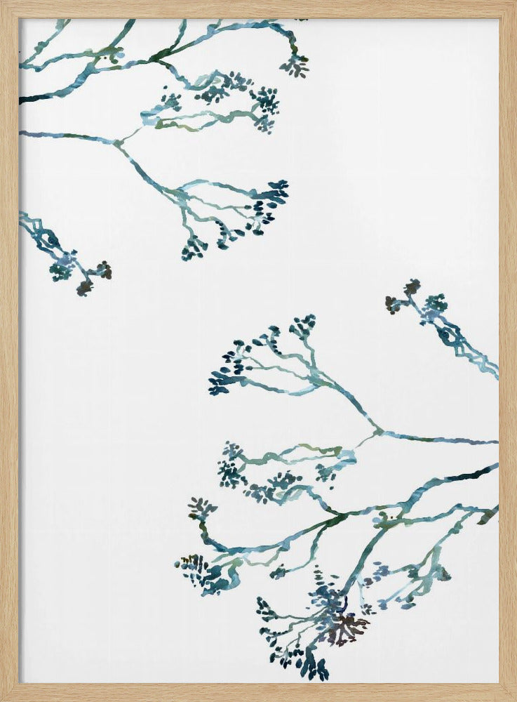 Delicate Blue Flowers 1 | Poster