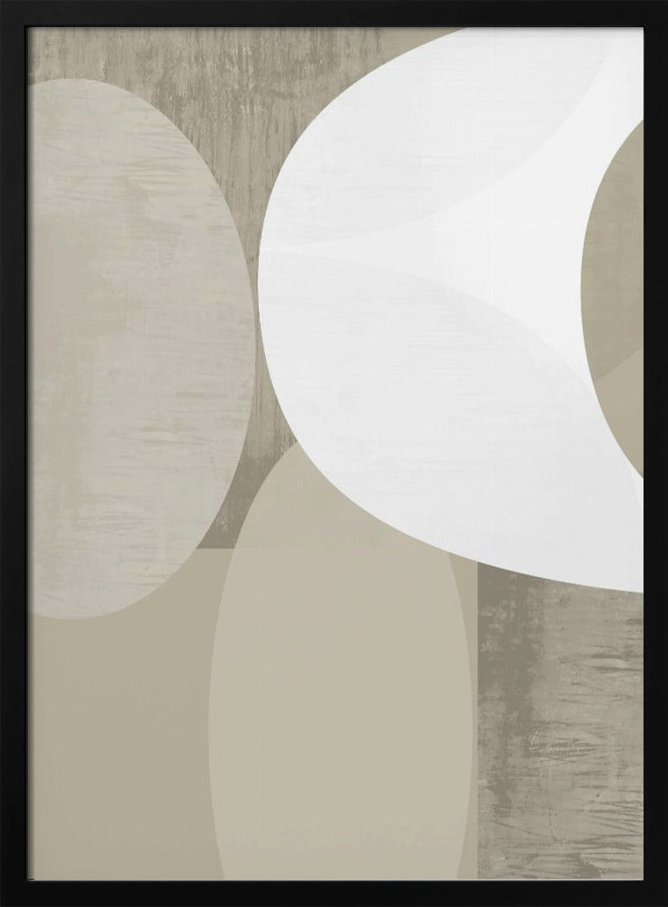 Black White Neutral Shapes 1 | Poster