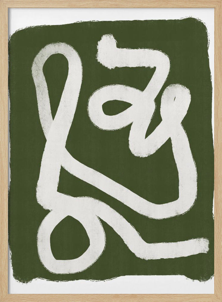 Abstract Green Lines 2 | Poster