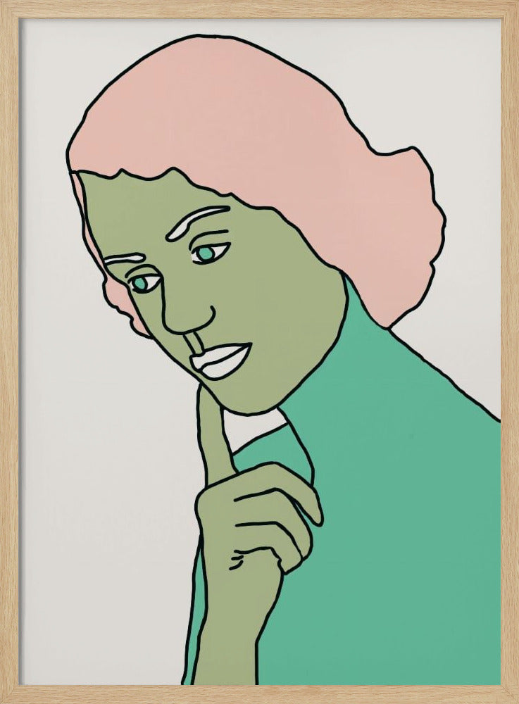Lady Thinking Green | Poster