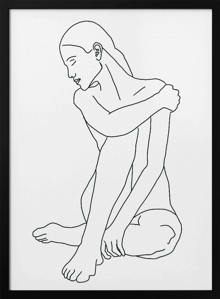 Line Drawing Woman Pose | Poster