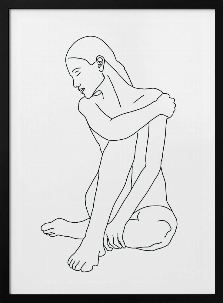 Line Drawing Woman Pose | Poster