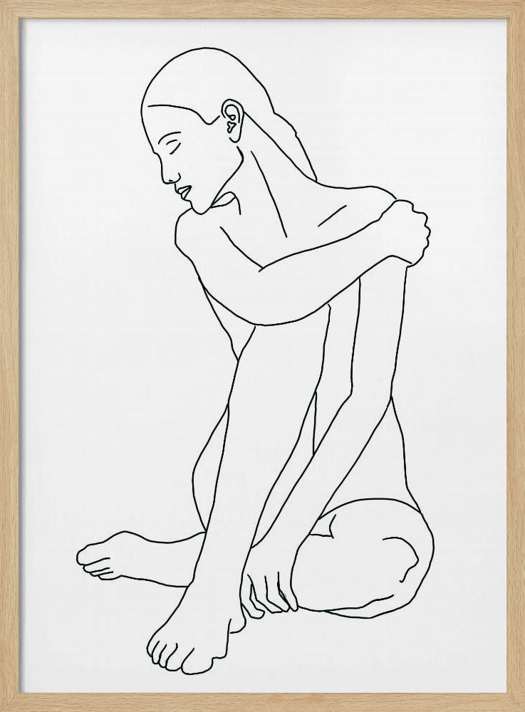 Line Drawing Woman Pose | Poster