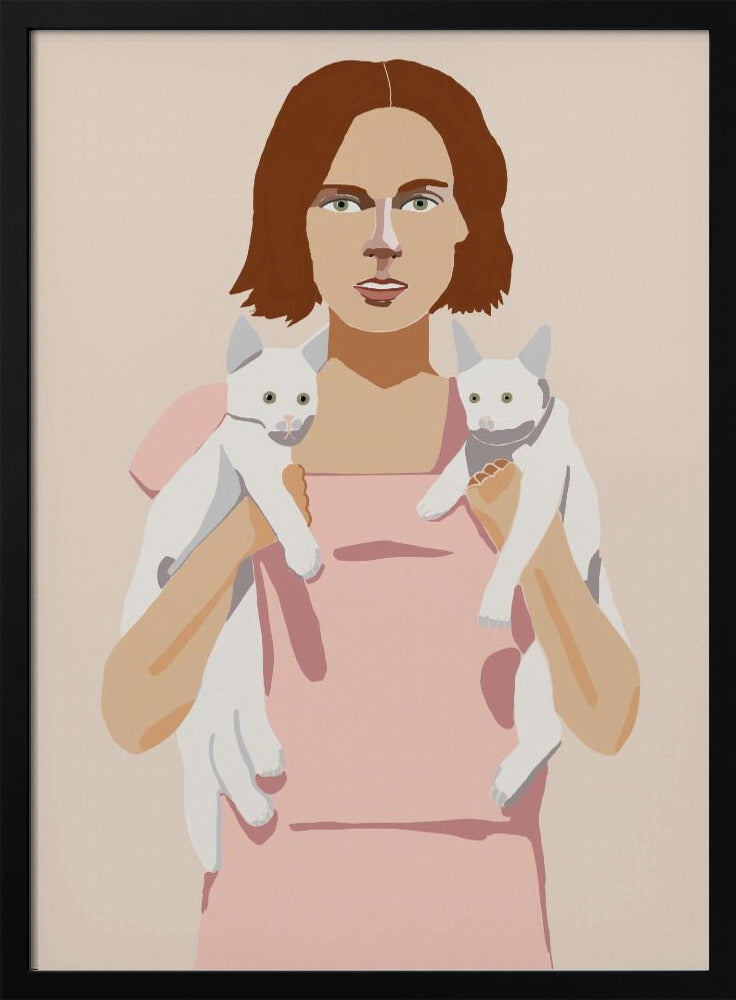 Lady with Kittens | Poster