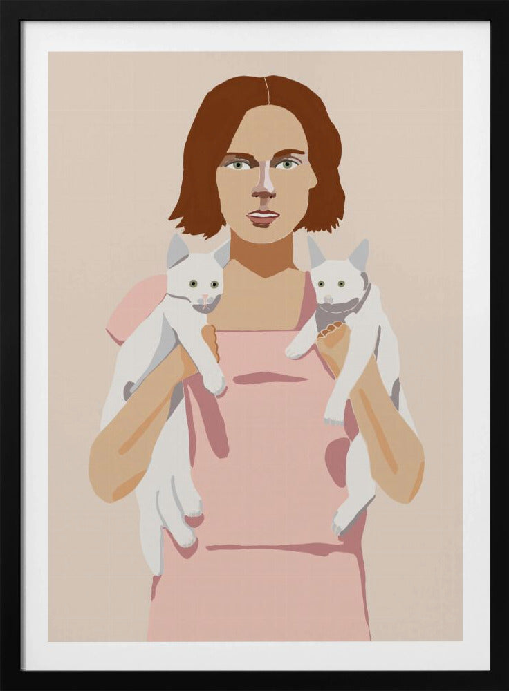 Lady with Kittens | Poster