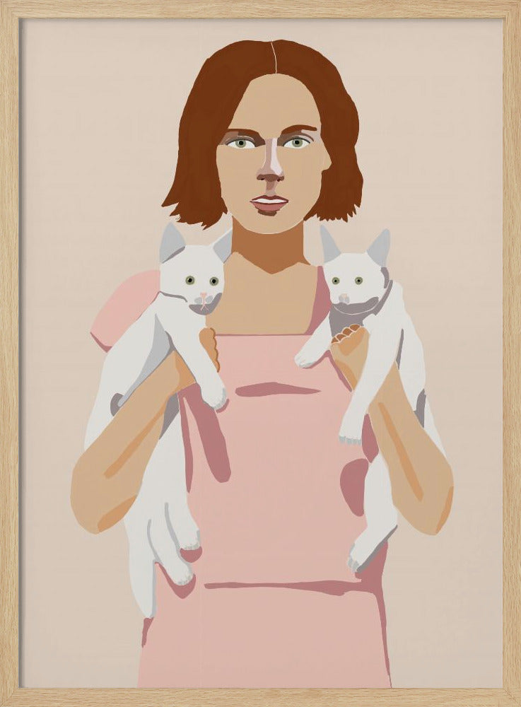 Lady with Kittens | Poster