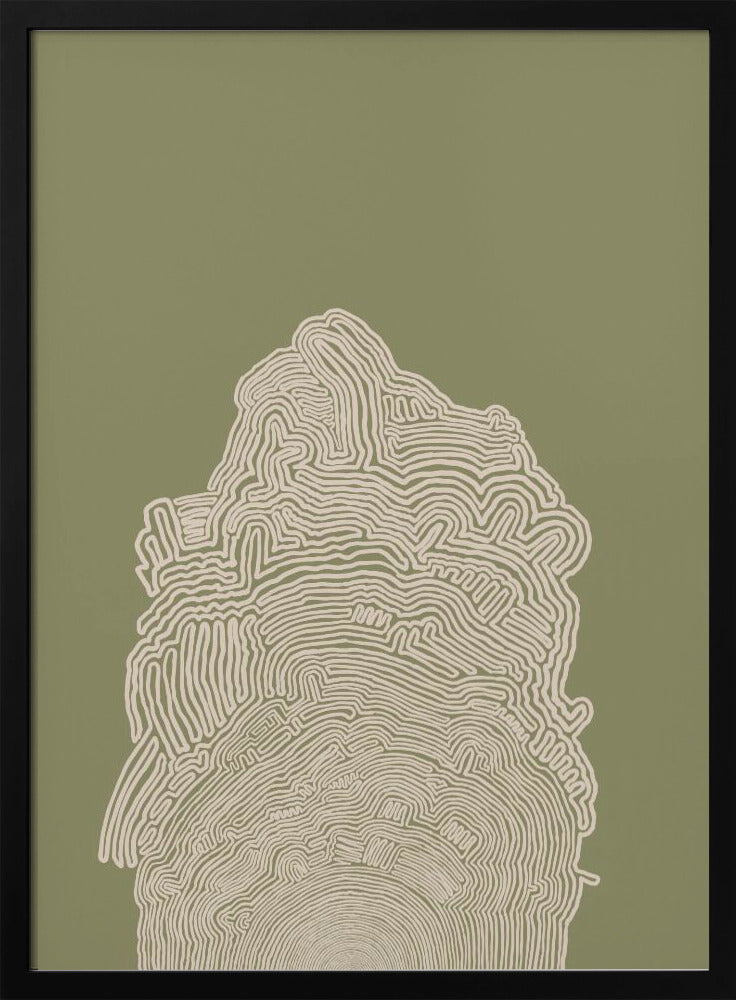 Line Drawing Green Abstract | Poster