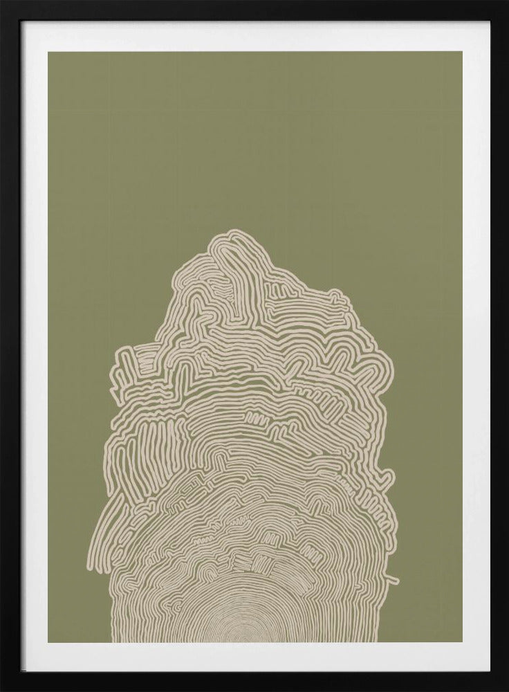 Line Drawing Green Abstract | Poster