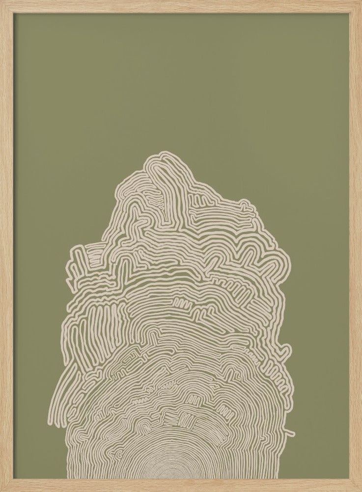 Line Drawing Green Abstract | Poster