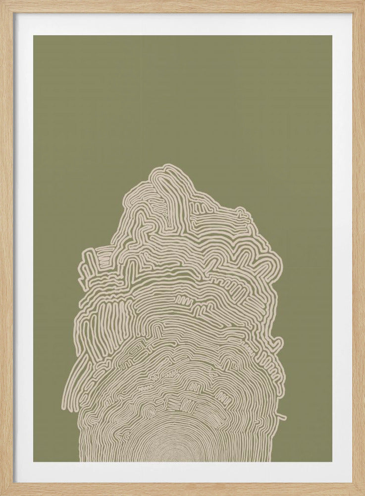 Line Drawing Green Abstract | Poster