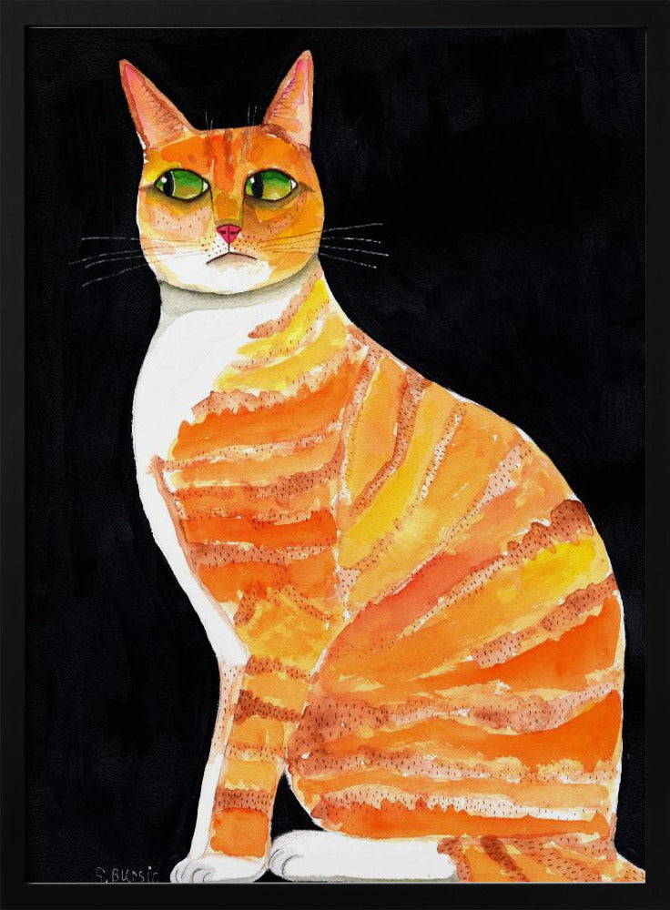 Orange Cat Side Eyes | Poster