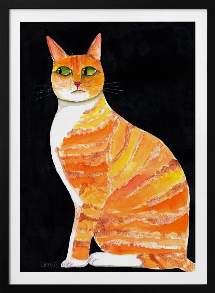 Orange Cat Side Eyes | Poster