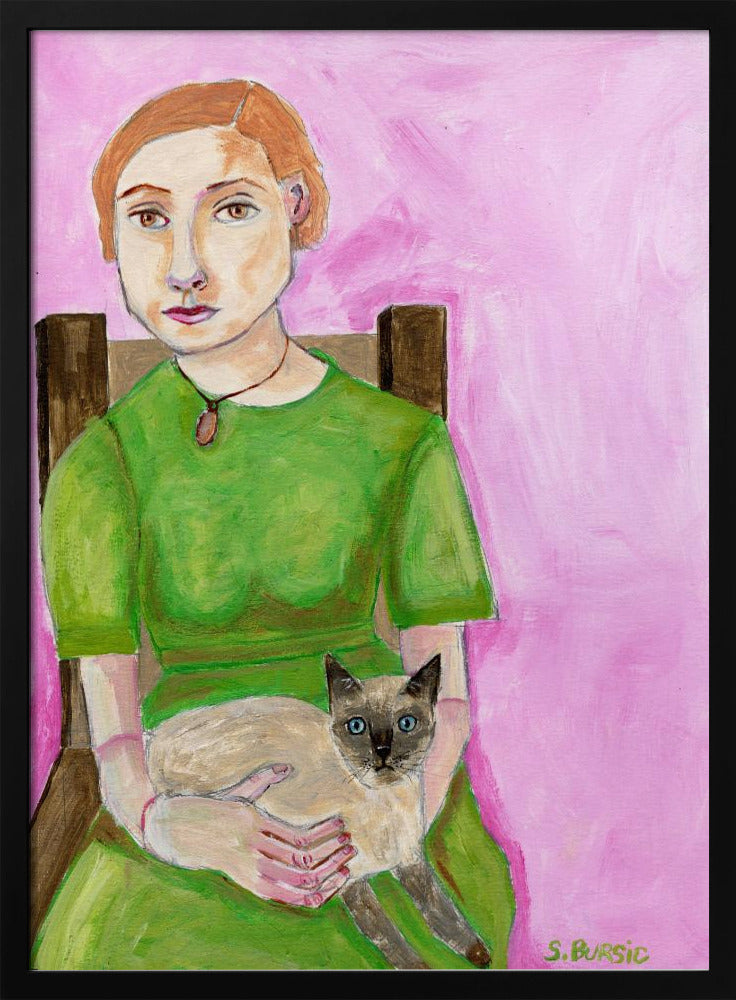 Lady with Cat | Poster