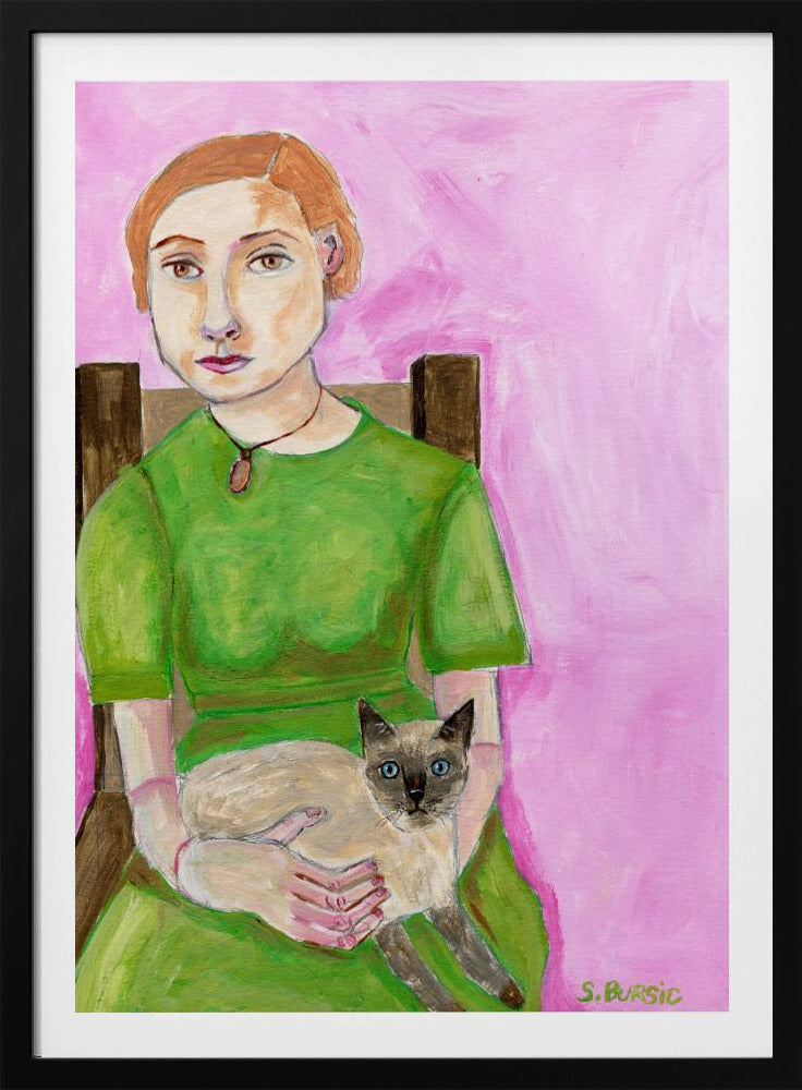 Lady with Cat | Poster