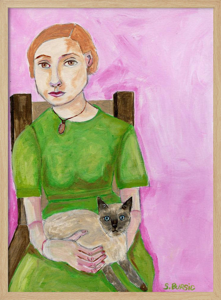 Lady with Cat | Poster