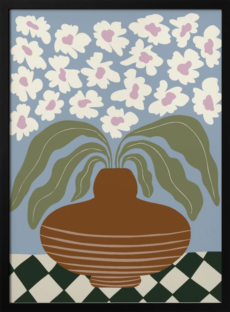 Retro Clay and Flower | Poster