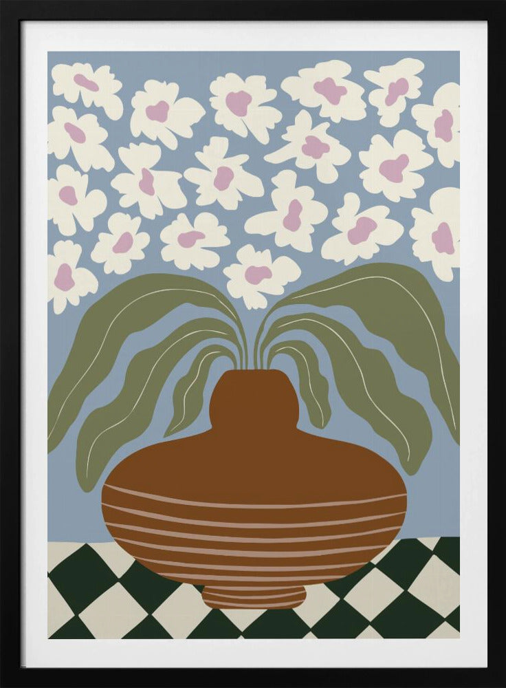 Retro Clay and Flower | Poster