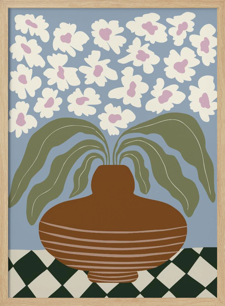 Retro Clay and Flower | Poster