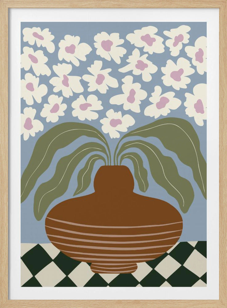 Retro Clay and Flower | Poster