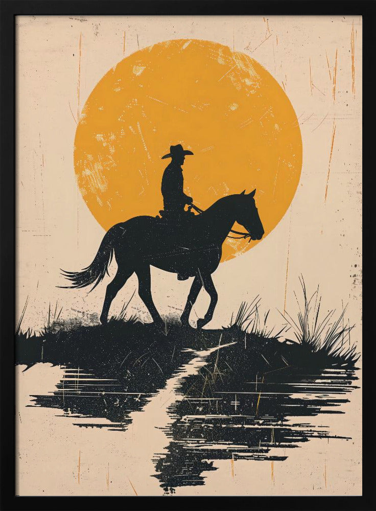 Cowboy In the Sunset | Poster