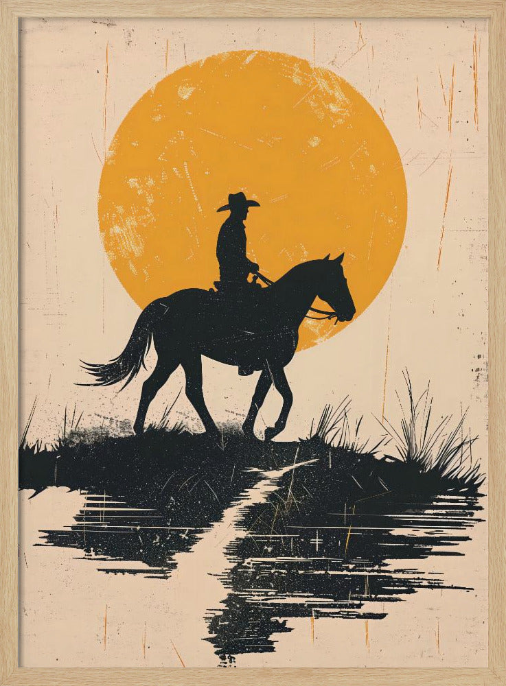 Cowboy In the Sunset | Poster