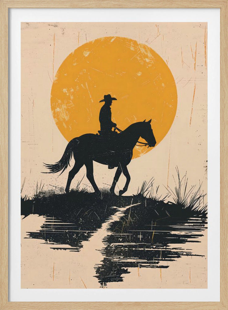 Cowboy In the Sunset | Poster