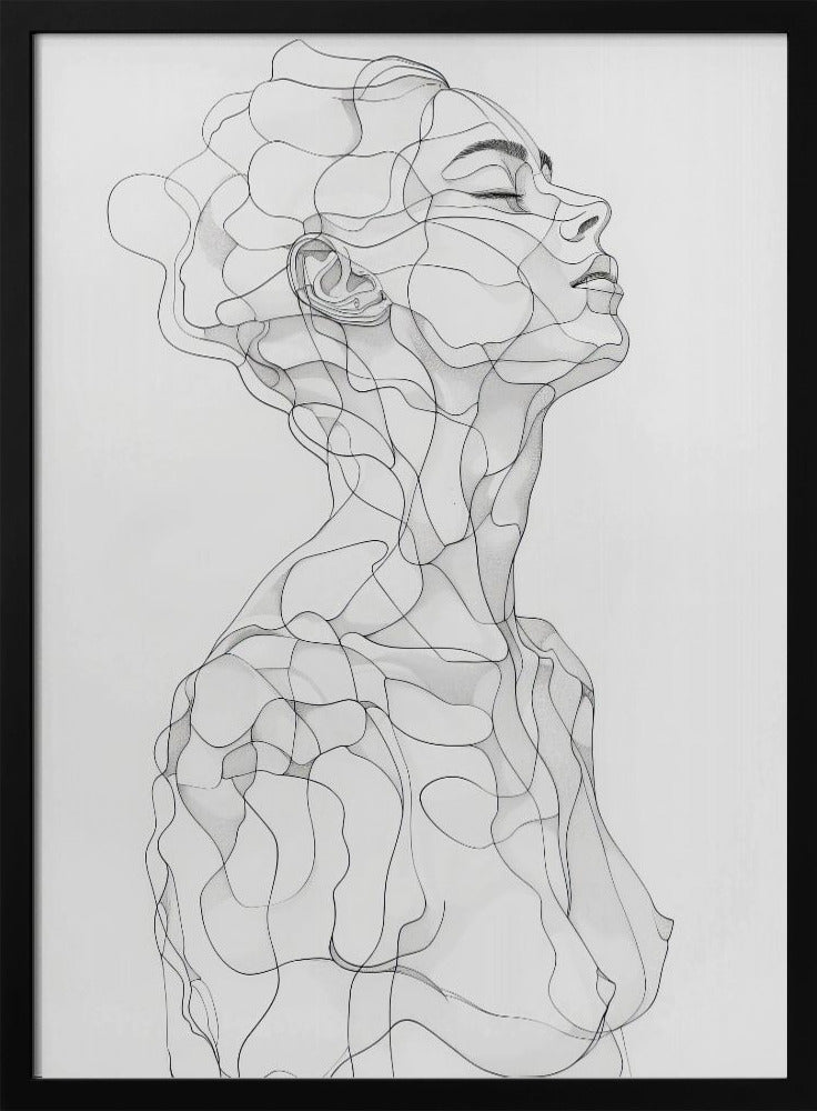 Lines Art Woman 14 | Poster