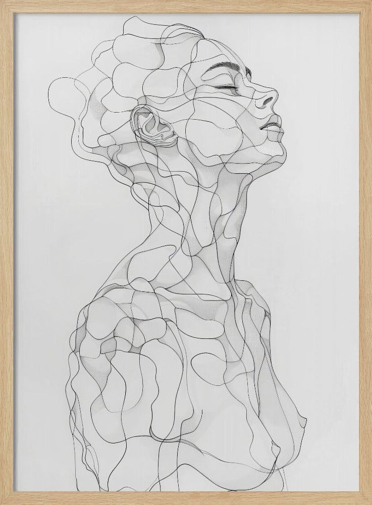 Lines Art Woman 14 | Poster