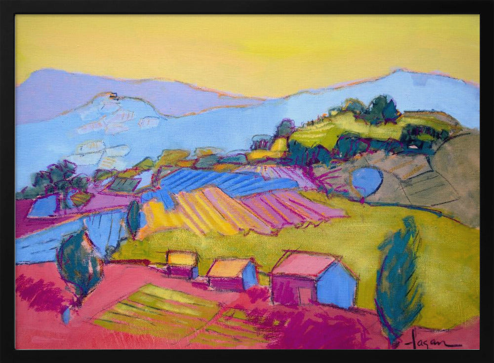 Pastel Hillside View | Poster