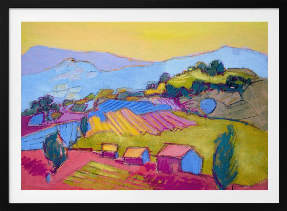 Pastel Hillside View | Poster