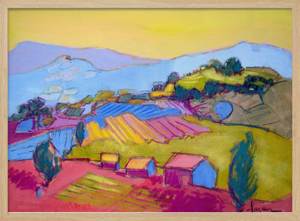 Pastel Hillside View | Poster