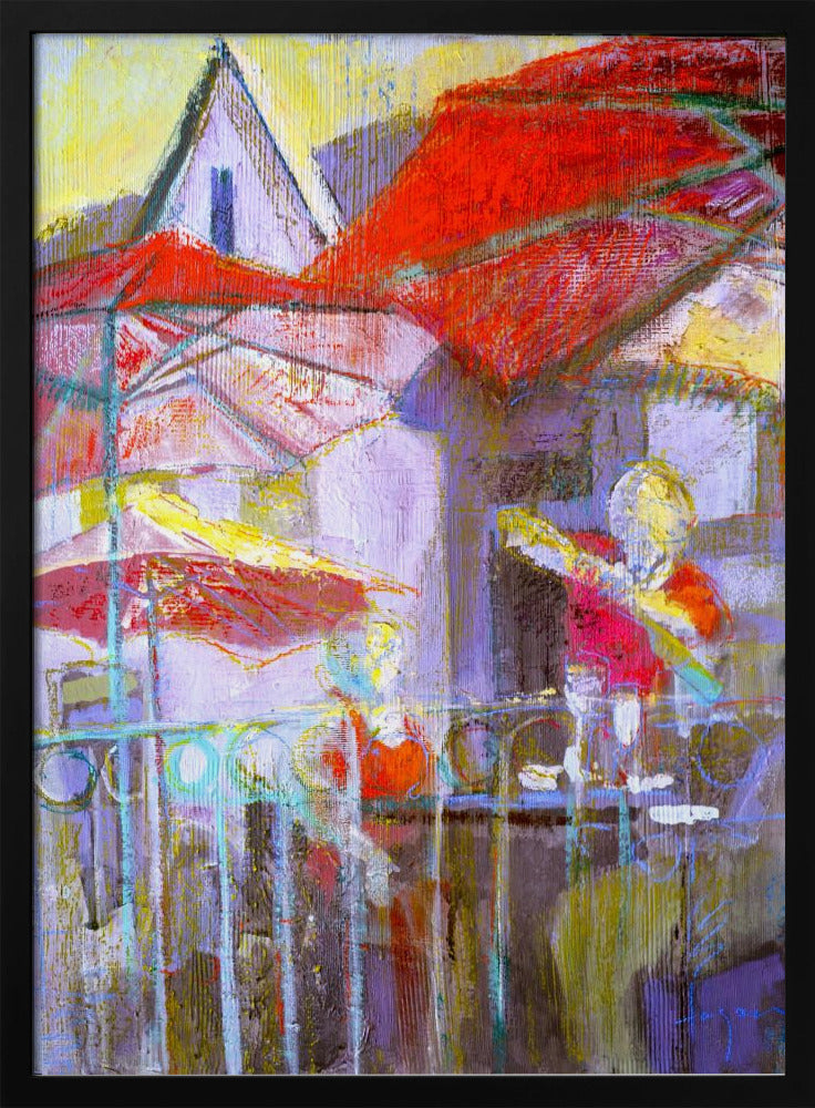 Red Umbrellas | Poster