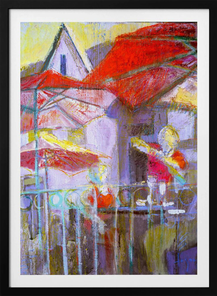 Red Umbrellas | Poster