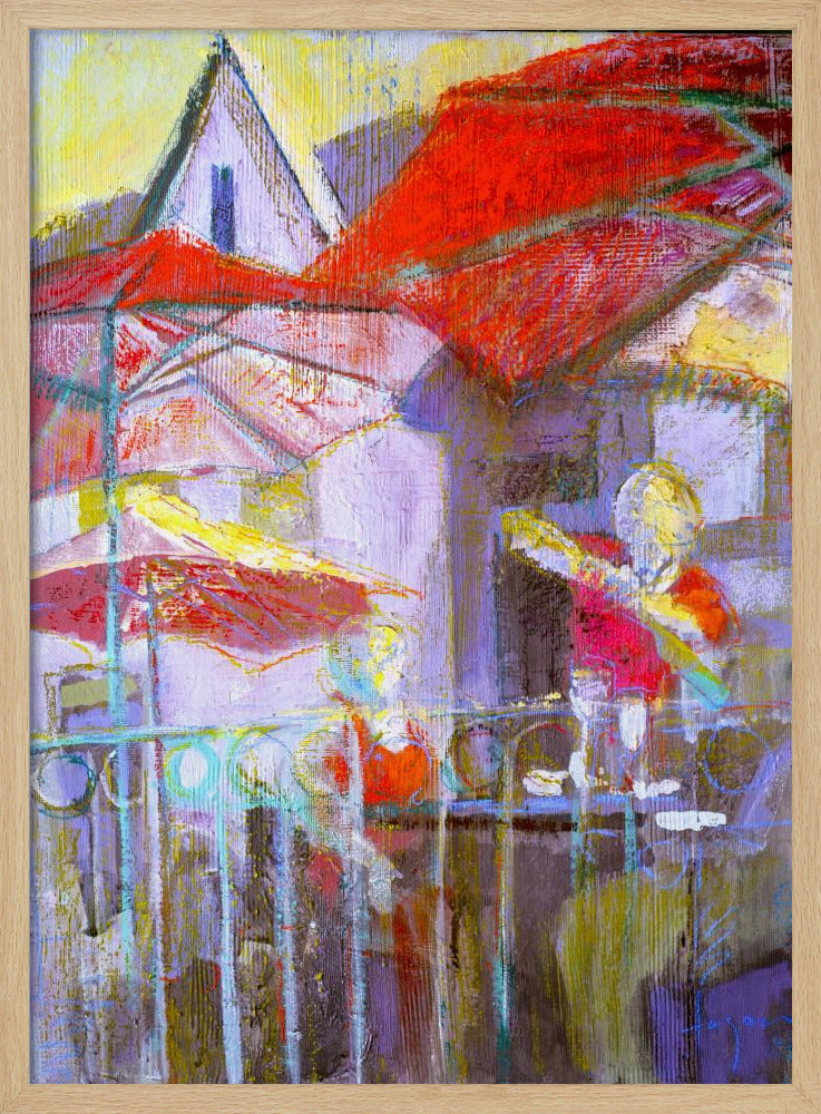 Red Umbrellas | Poster