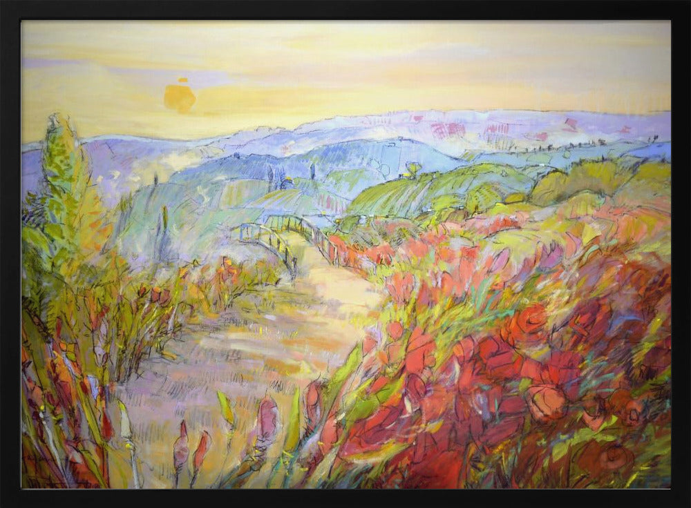 Hillside Sunrise Path | Poster