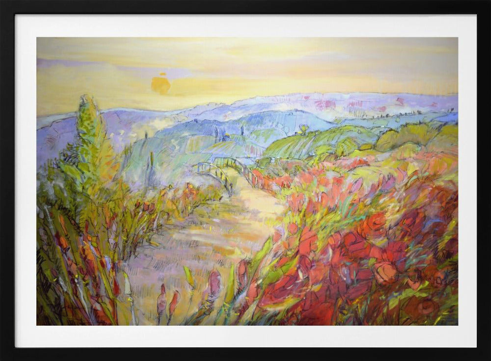 Hillside Sunrise Path | Poster