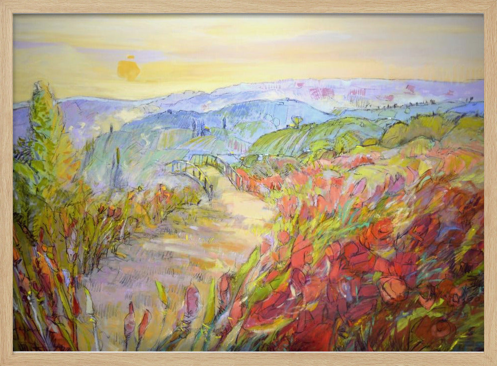 Hillside Sunrise Path | Poster