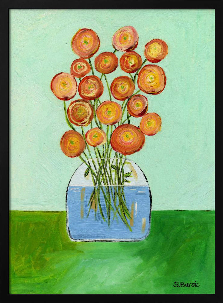 Poppies in Vase | Poster