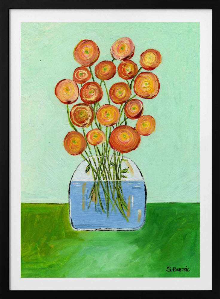 Poppies in Vase | Poster