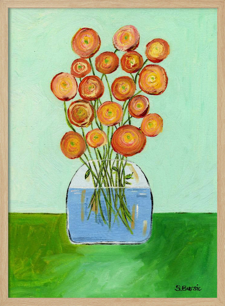 Poppies in Vase | Poster