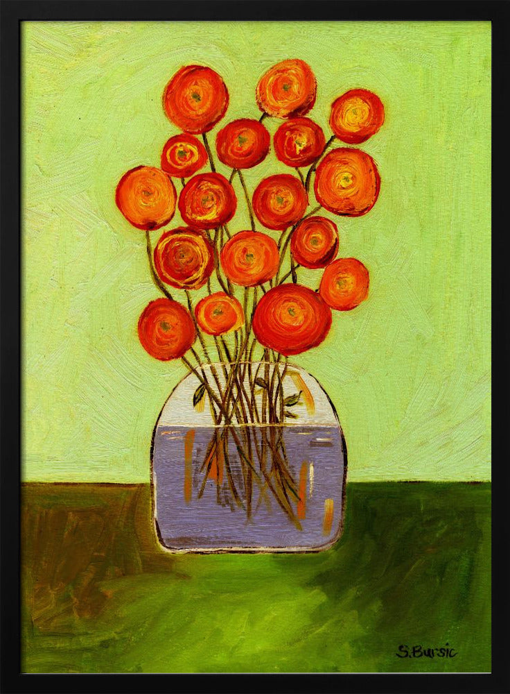 Poppies in Vase Bright Version | Poster