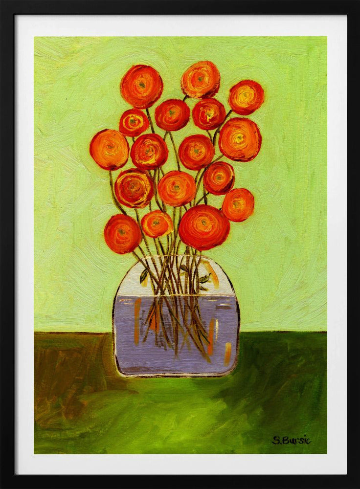 Poppies in Vase Bright Version | Poster