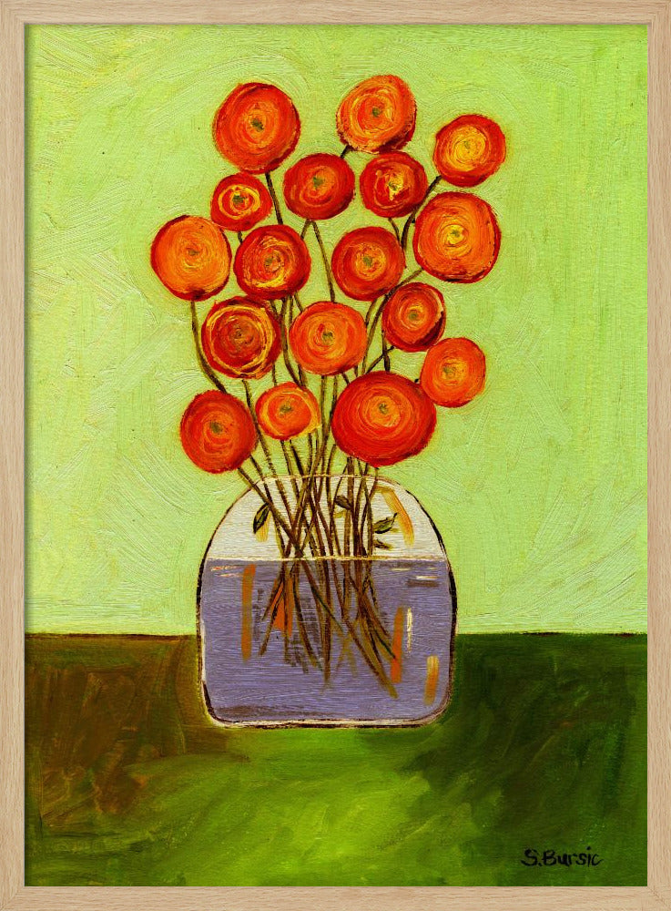 Poppies in Vase Bright Version | Poster