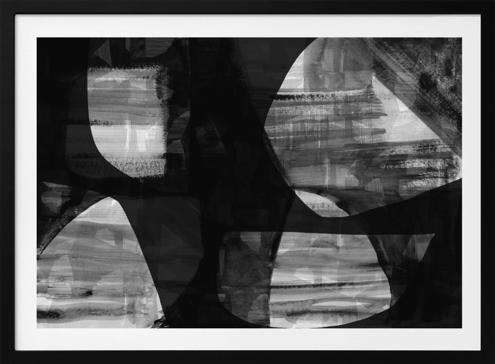 Abstract Black Night Shapes 4 | Poster