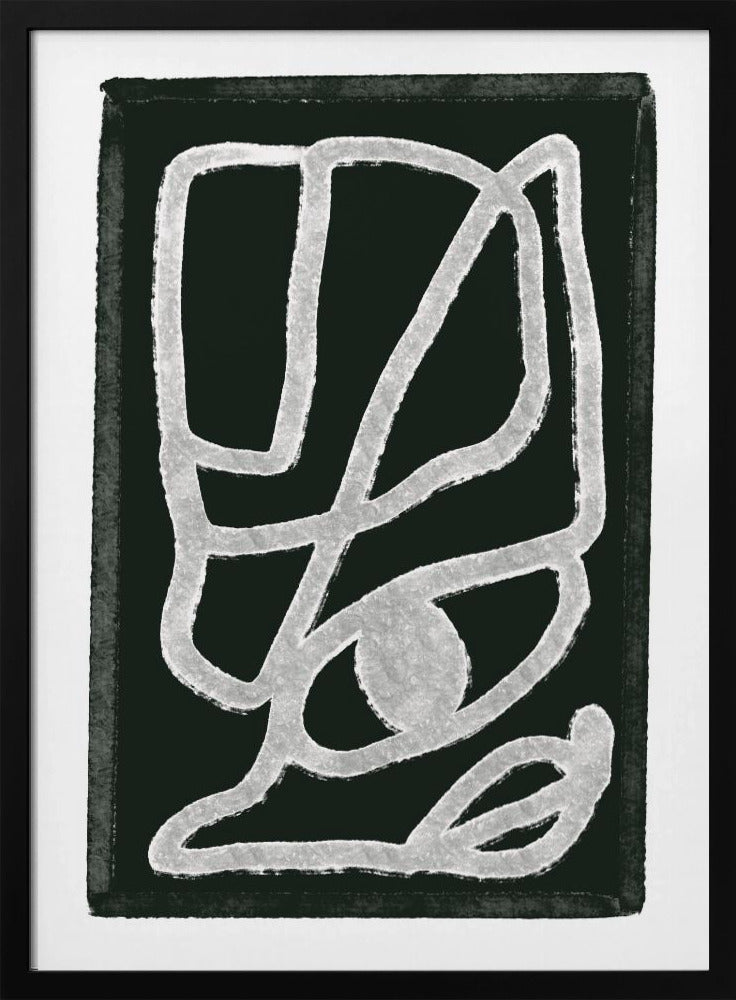 Black abstract lines | Poster